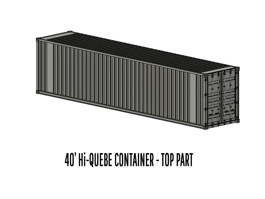 CARGO-0077 Container ISO standard H0-scale 3D print model_3