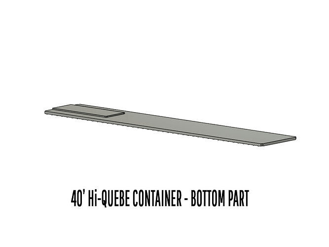 CARGO-0077 Container ISO standard H0-scale 3D print model 5