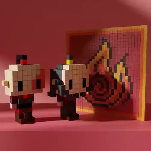 Zuko e Iroh Avatar Voxel Stylized Cubic