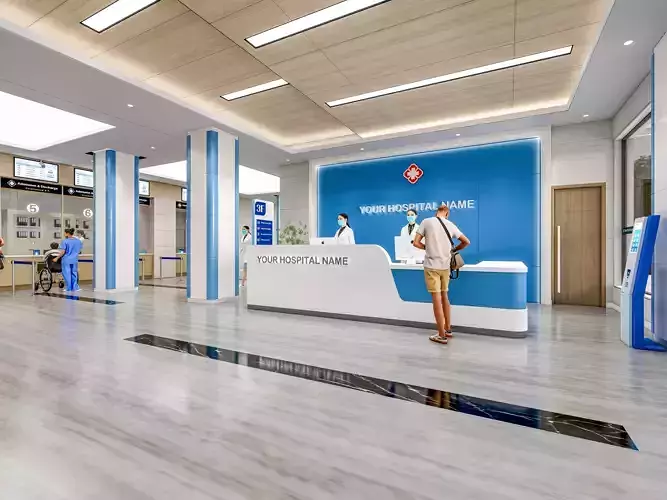 Hospital lobby reception hall 7