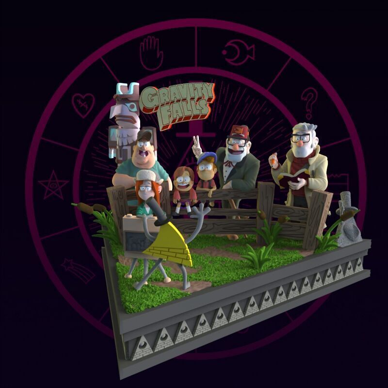 Gravity Falls Diorama 3D print model_41