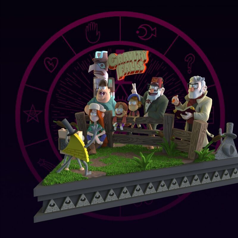 Gravity Falls Diorama 3D print model_22