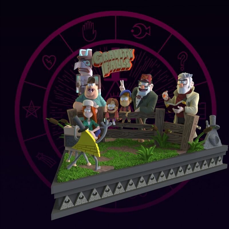 Gravity Falls Diorama 3D print model_44