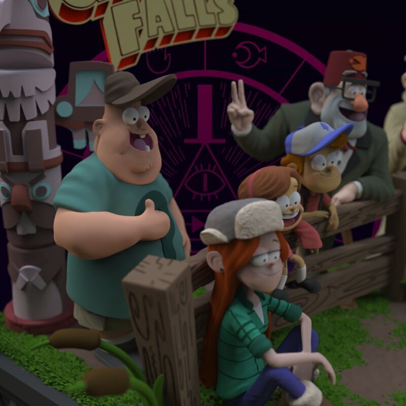 Gravity Falls Diorama 3D print model_3