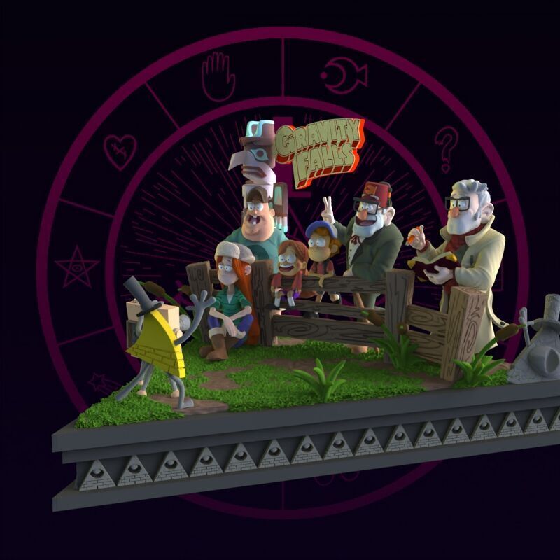 Gravity Falls Diorama 3D print model_40