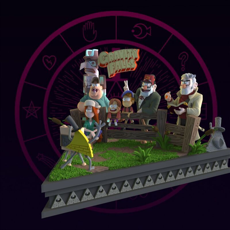 Gravity Falls Diorama 3D print model_33