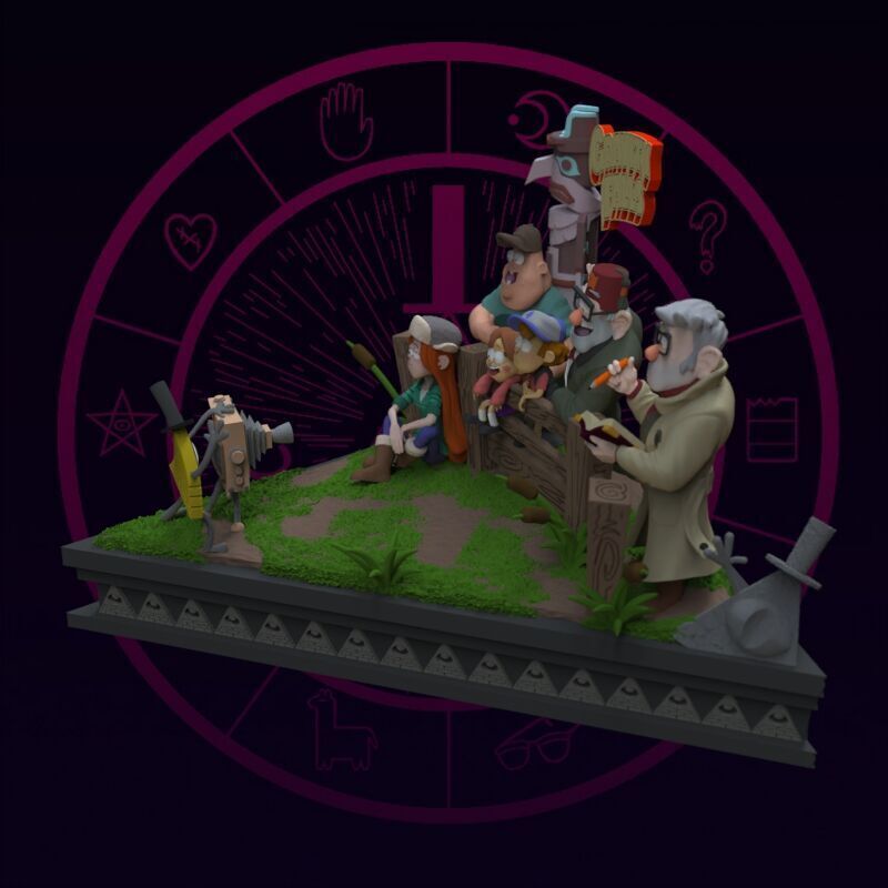 Gravity Falls Diorama 3D print model_5