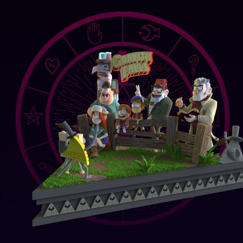 Gravity Falls Diorama 3D print model_23