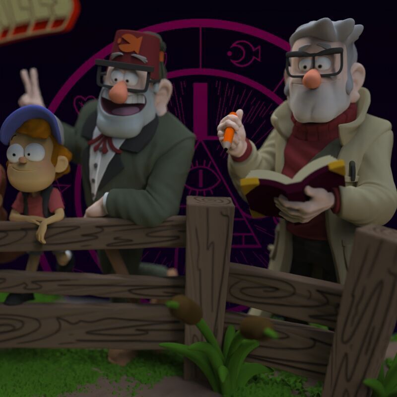 Gravity Falls Diorama 3D print model_1