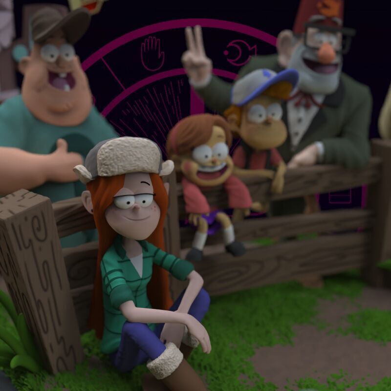 Gravity Falls Diorama 3D print model_2