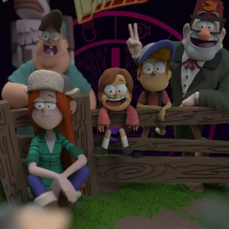 Gravity Falls Diorama 3D print model_0