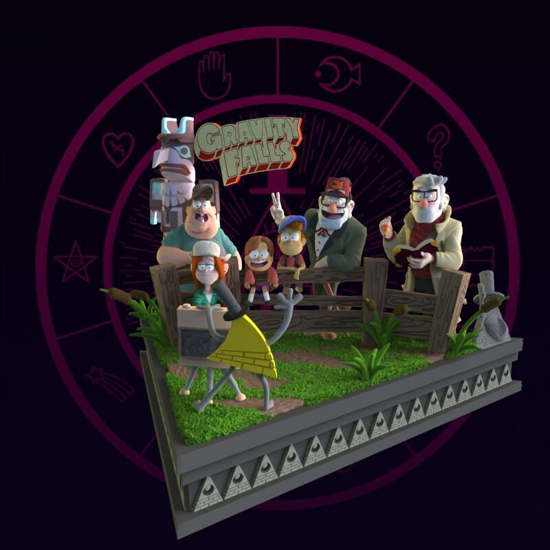 Gravity Falls Diorama 3D print model_39