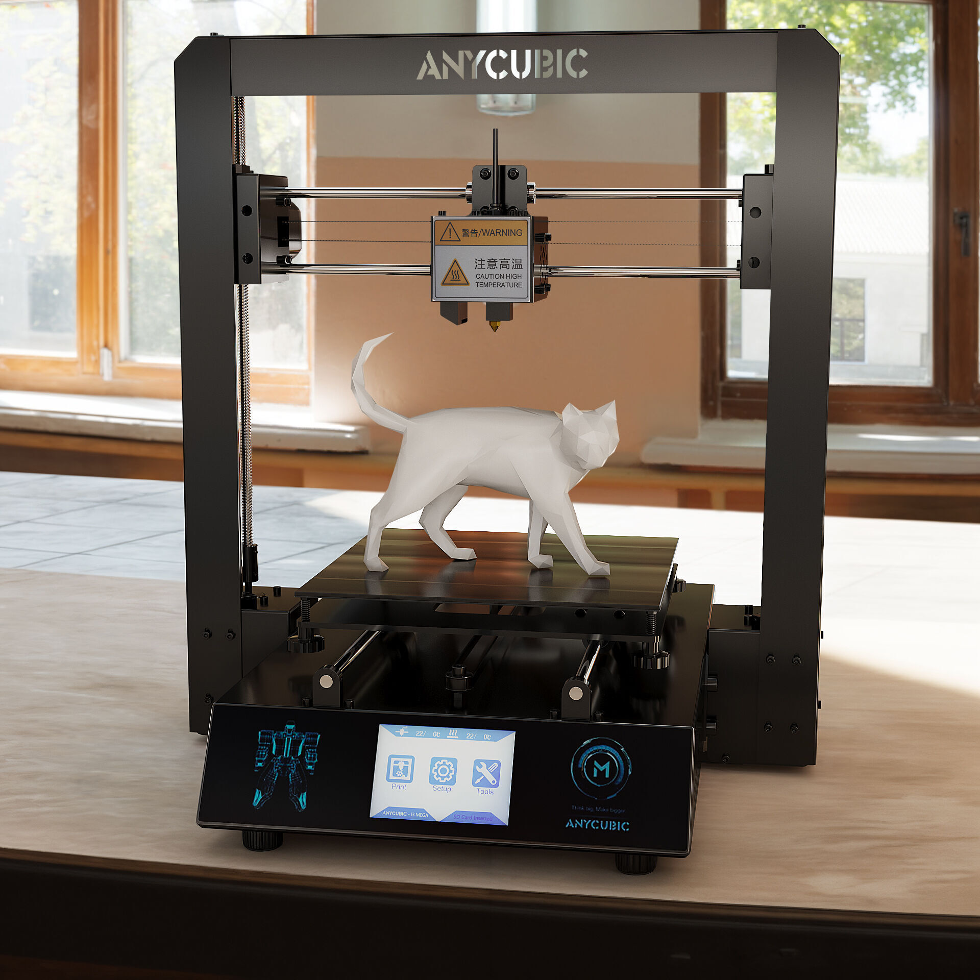 Cat 3D Print Model Geometric 3D print model_2