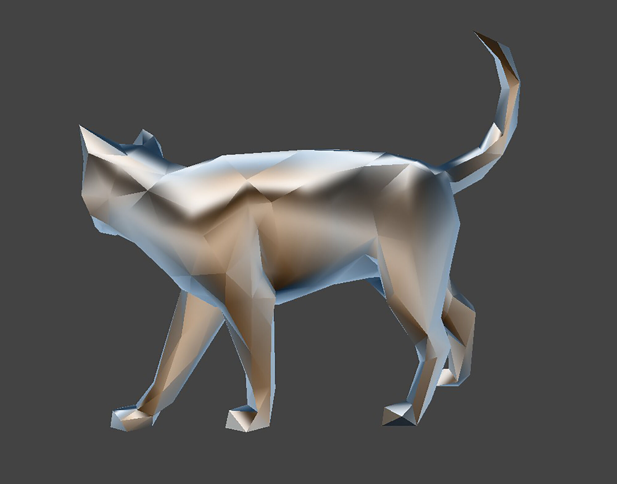 Cat 3D Print Model Geometric 3D print model_6