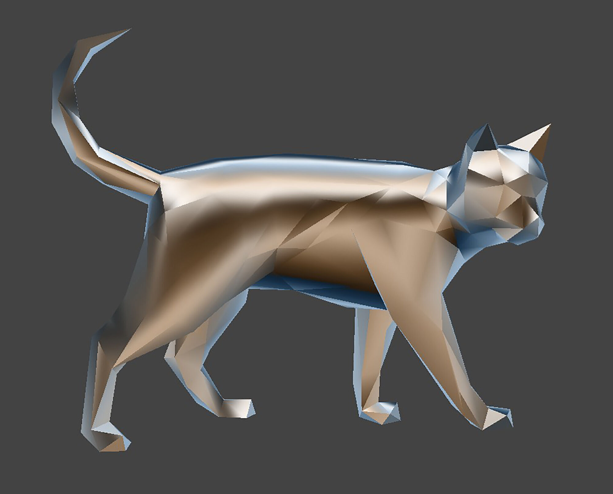 Cat 3D Print Model Geometric 3D print model_7