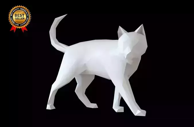 Cat 3D Print Model Geometric