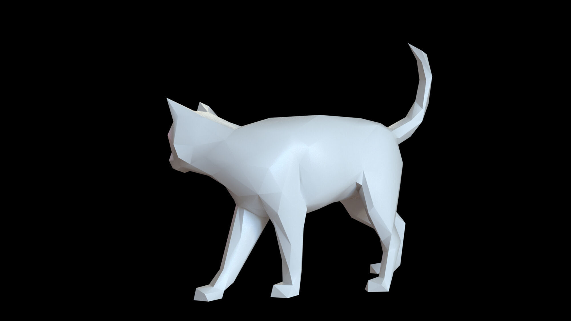 Cat 3D Print Model Geometric 3D print model_1