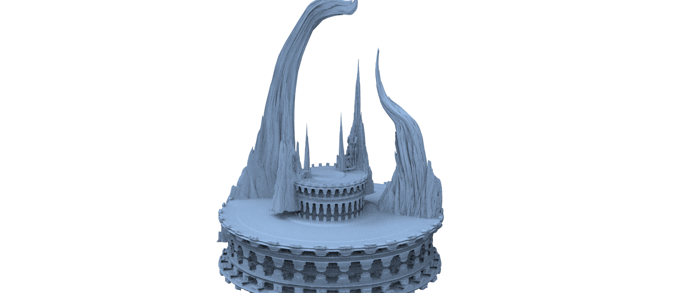 Tower of the Castle cliff collection 3D model_2