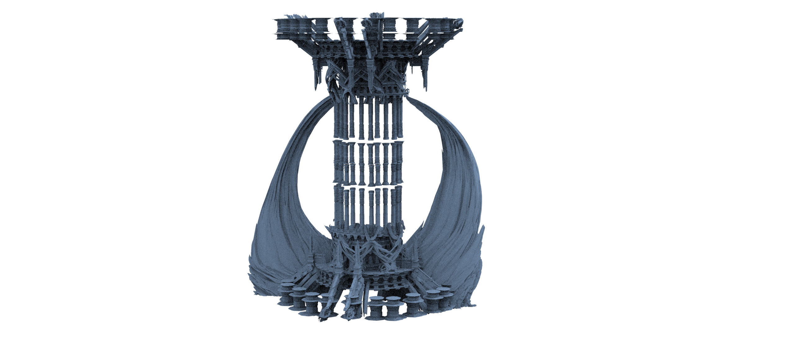 Tower of the Castle cliff collection 3D model_4