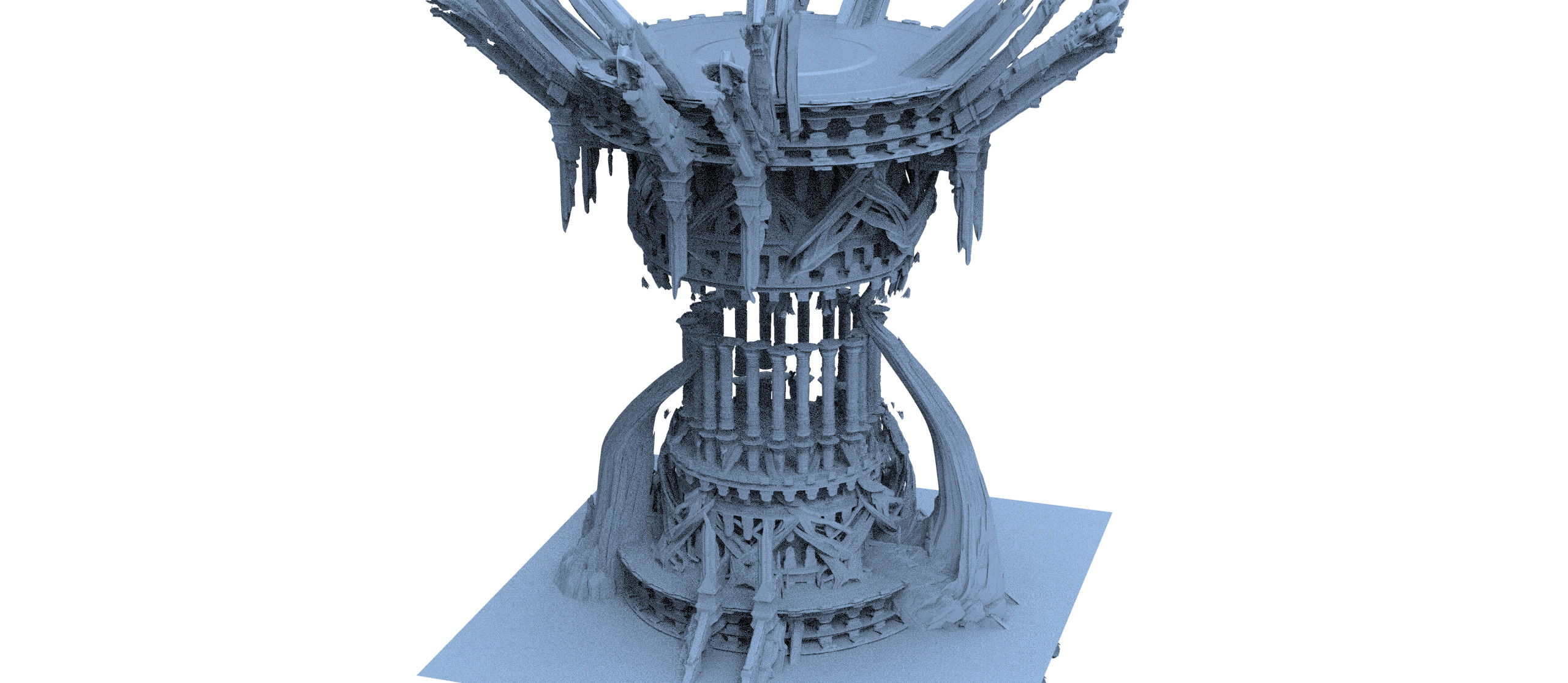 Tower of the Castle cliff collection 3D model_9