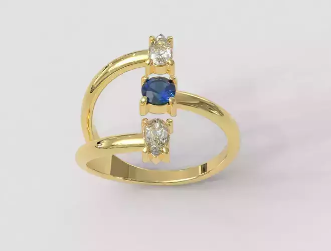 Gemstone Open Ring