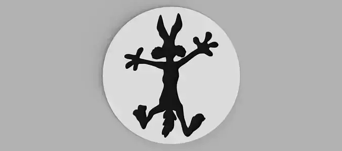 Wile E Coyote Roadrunner Logo Coaster