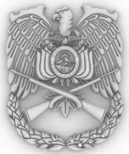 Escudo Policia Bolivia Coat of Arms Bolivia Police 3D print model