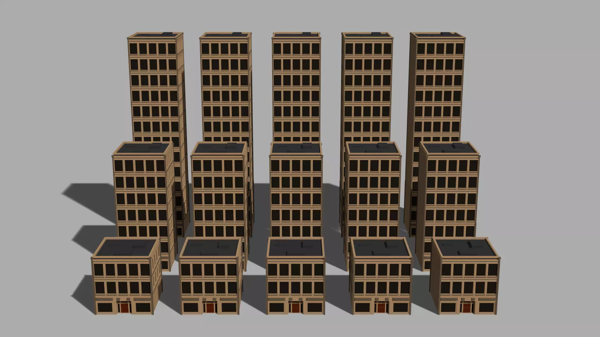 Buildings Pack LowPoly Free 3D model Free low-poly 3D model