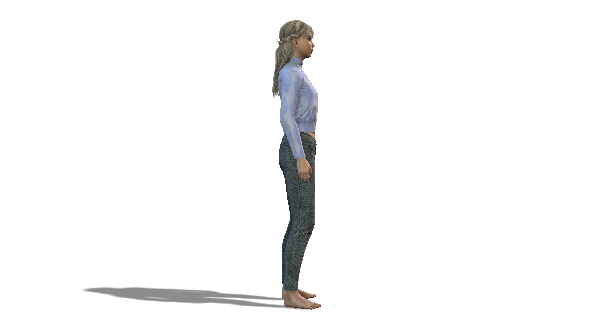 High Quality 3D Model of a lady 3D model_3