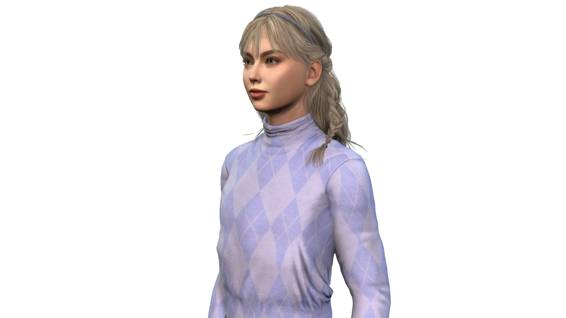 High Quality 3D Model of a lady 3D model_7