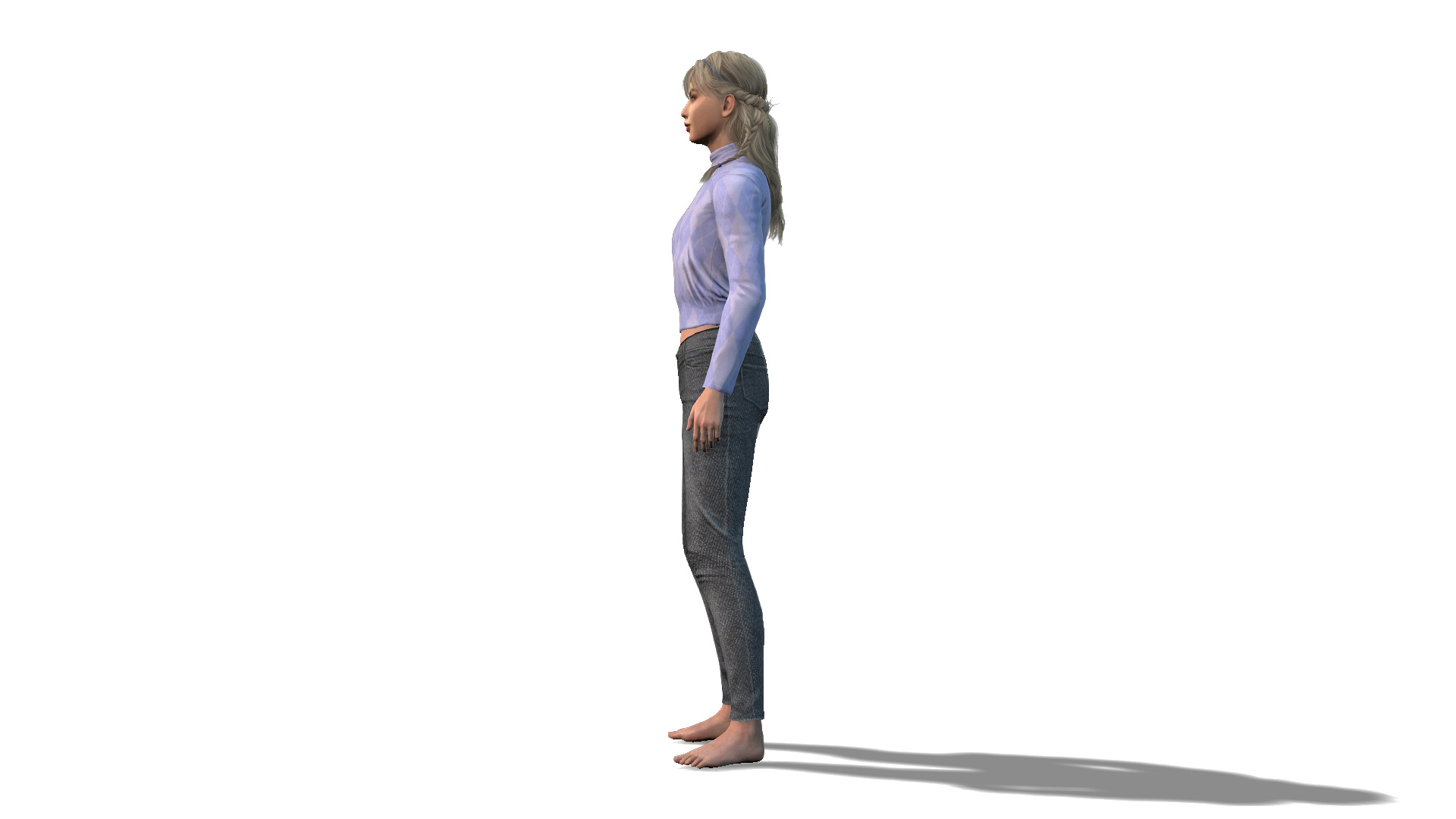 High Quality 3D Model of a lady 3D model_4