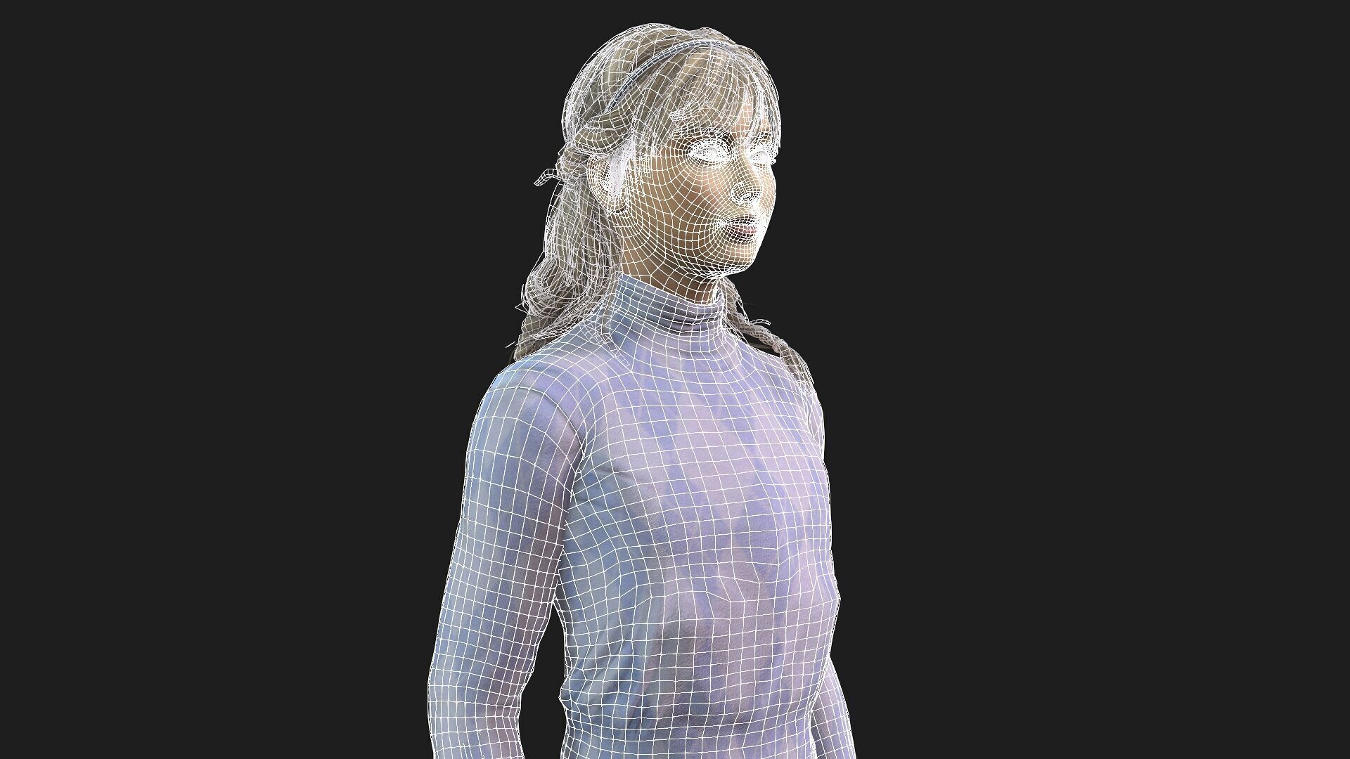 High Quality 3D Model of a lady 3D model_18