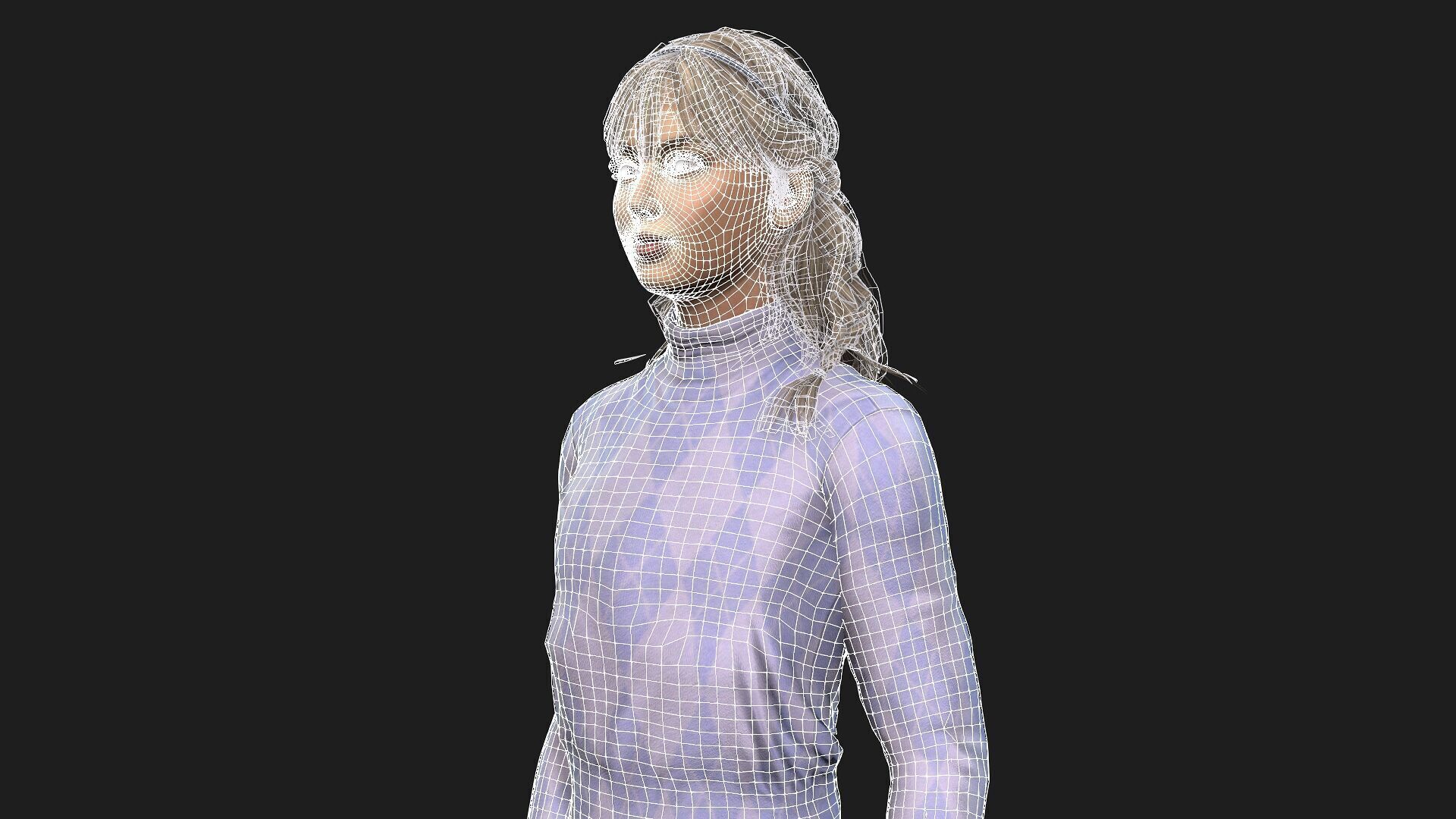 High Quality 3D Model of a lady 3D model_17