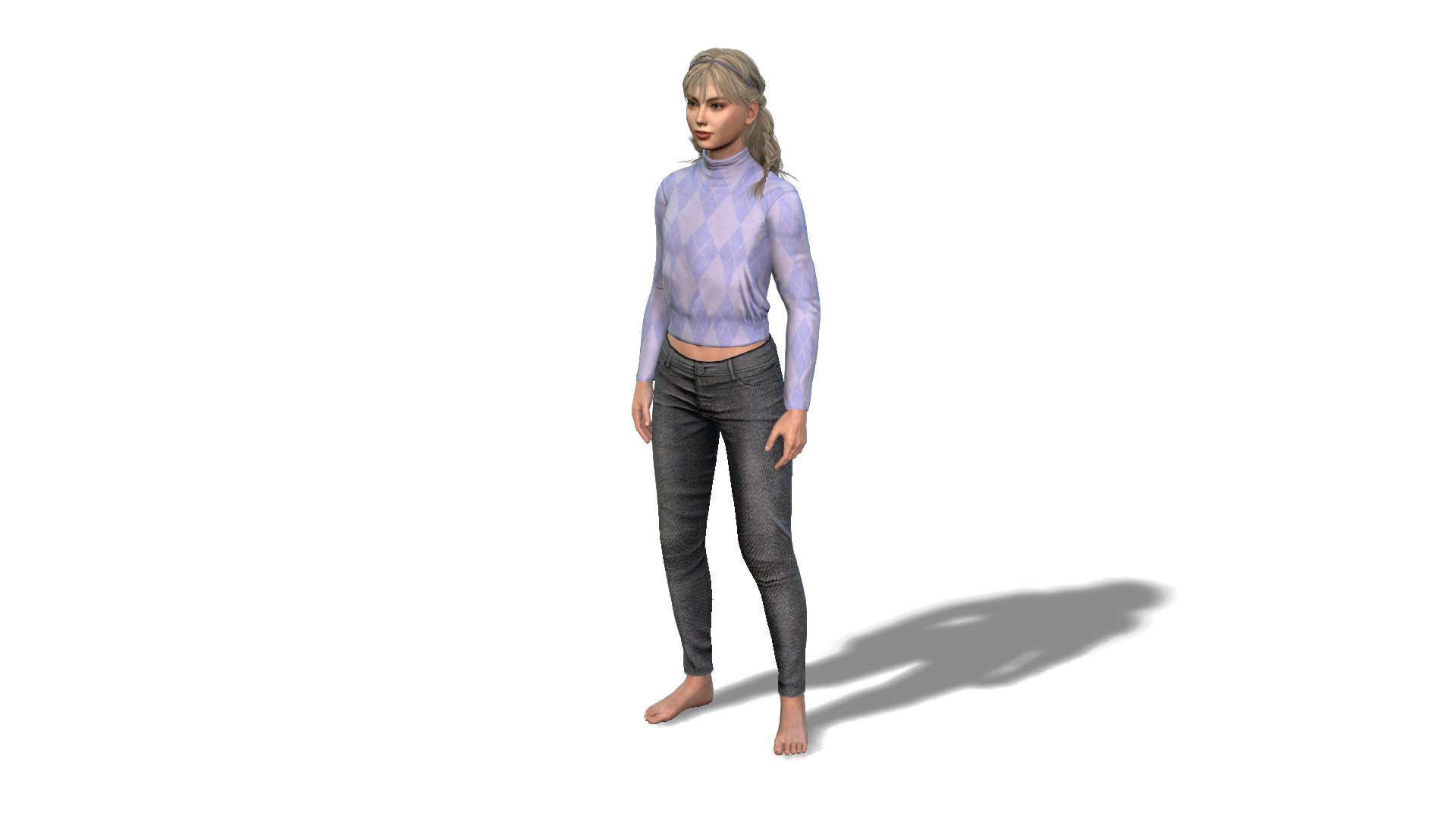 High Quality 3D Model of a lady 3D model_10