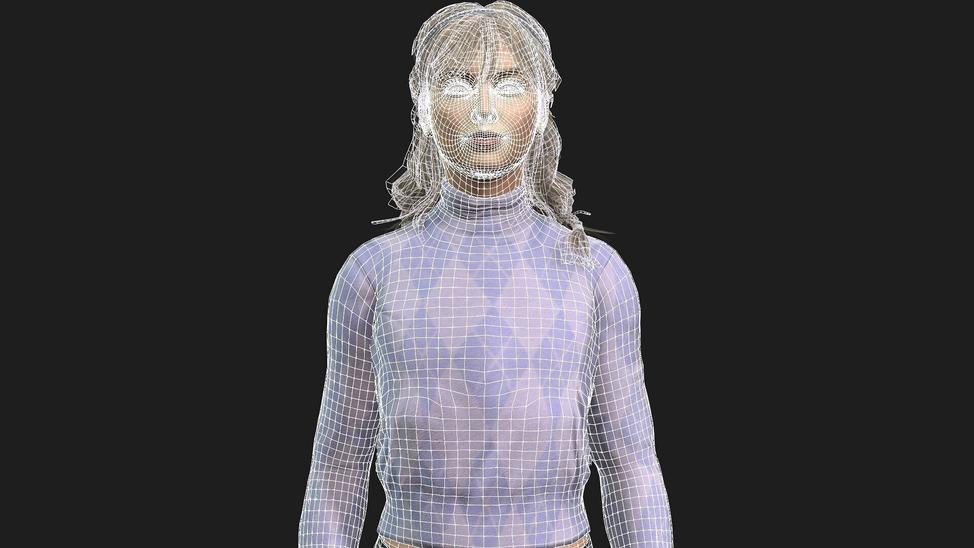 High Quality 3D Model of a lady 3D model_16