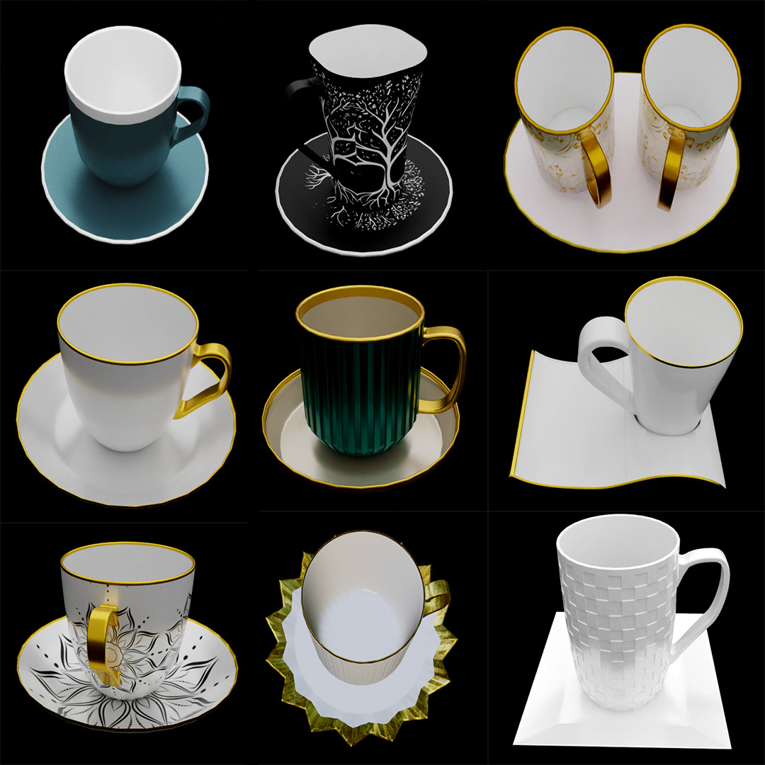 40 models High-Quality Cup 3D Models  3D model_1