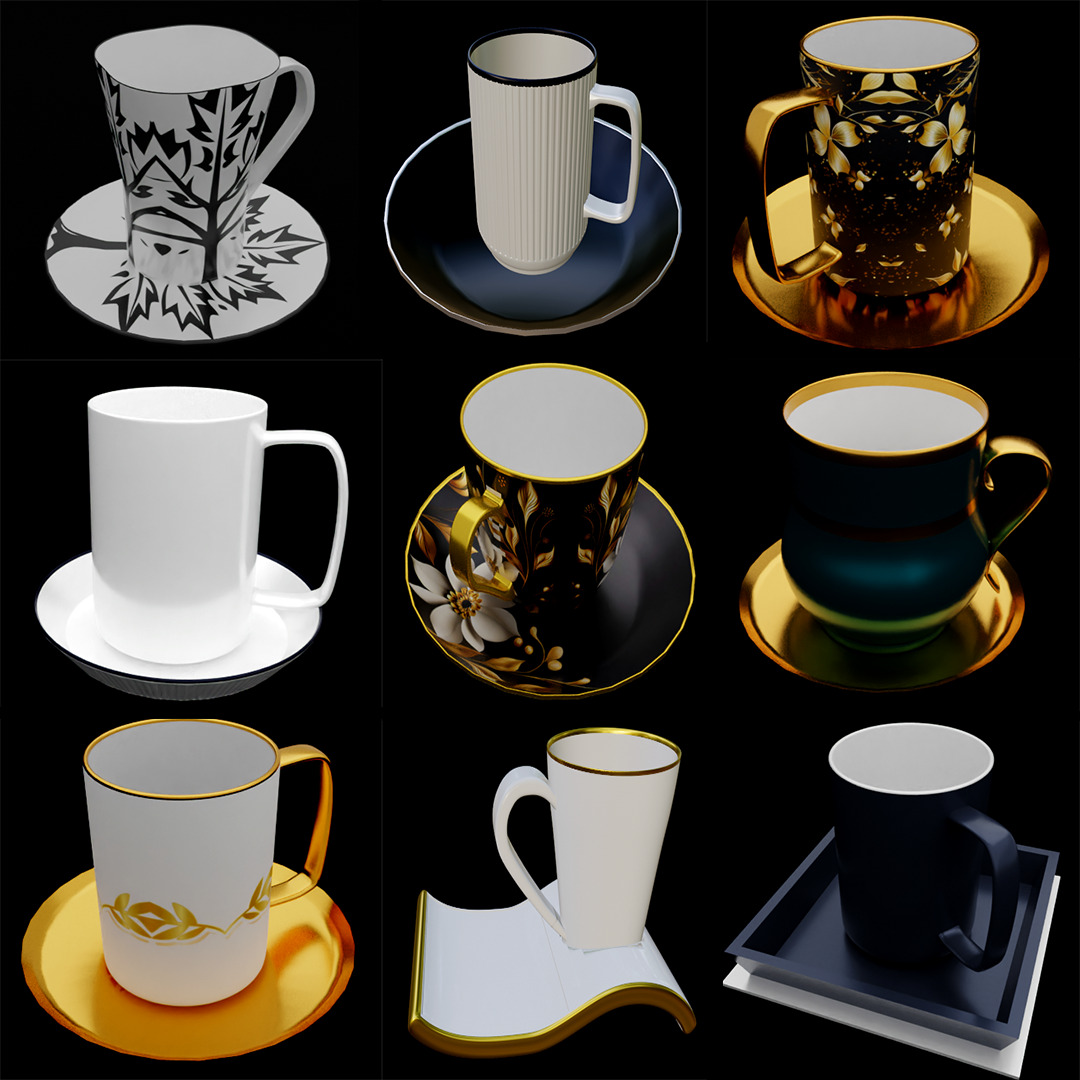 40 models High-Quality Cup 3D Models  3D model_2