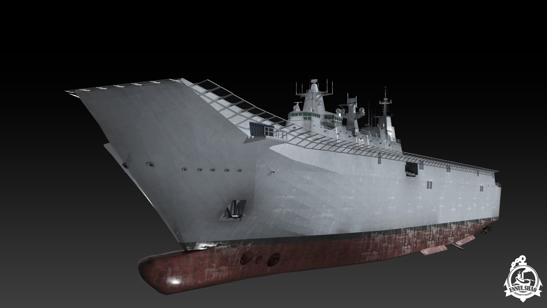 HMAS Canberra Low-poly 3D model_7