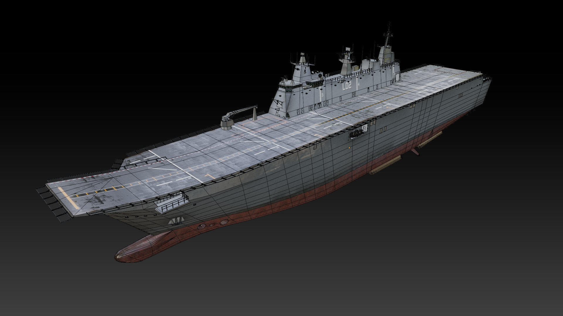 HMAS Canberra Low-poly 3D model_17