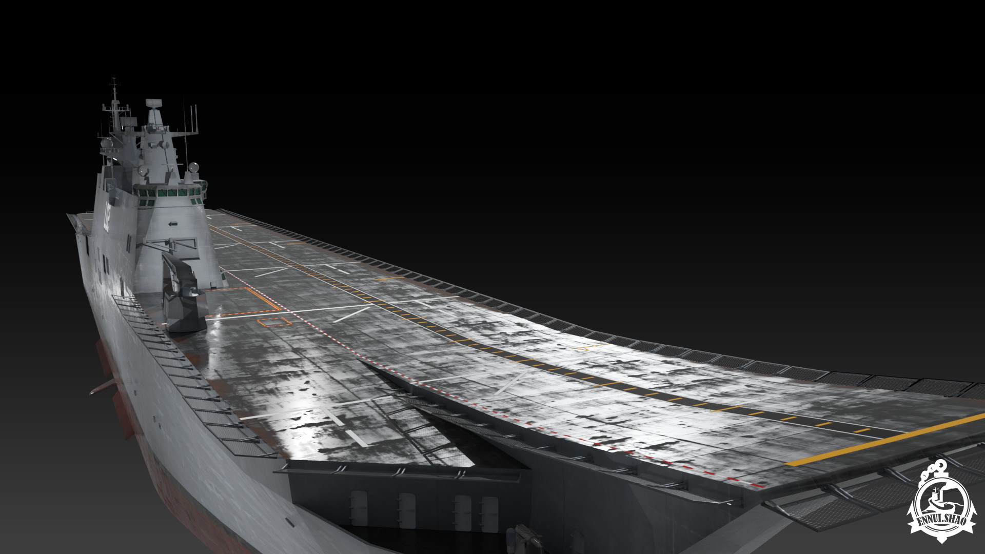 HMAS Canberra Low-poly 3D model_8