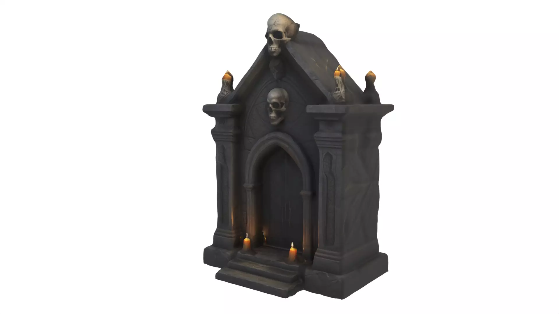 skull gate Low-poly 3D model_0
