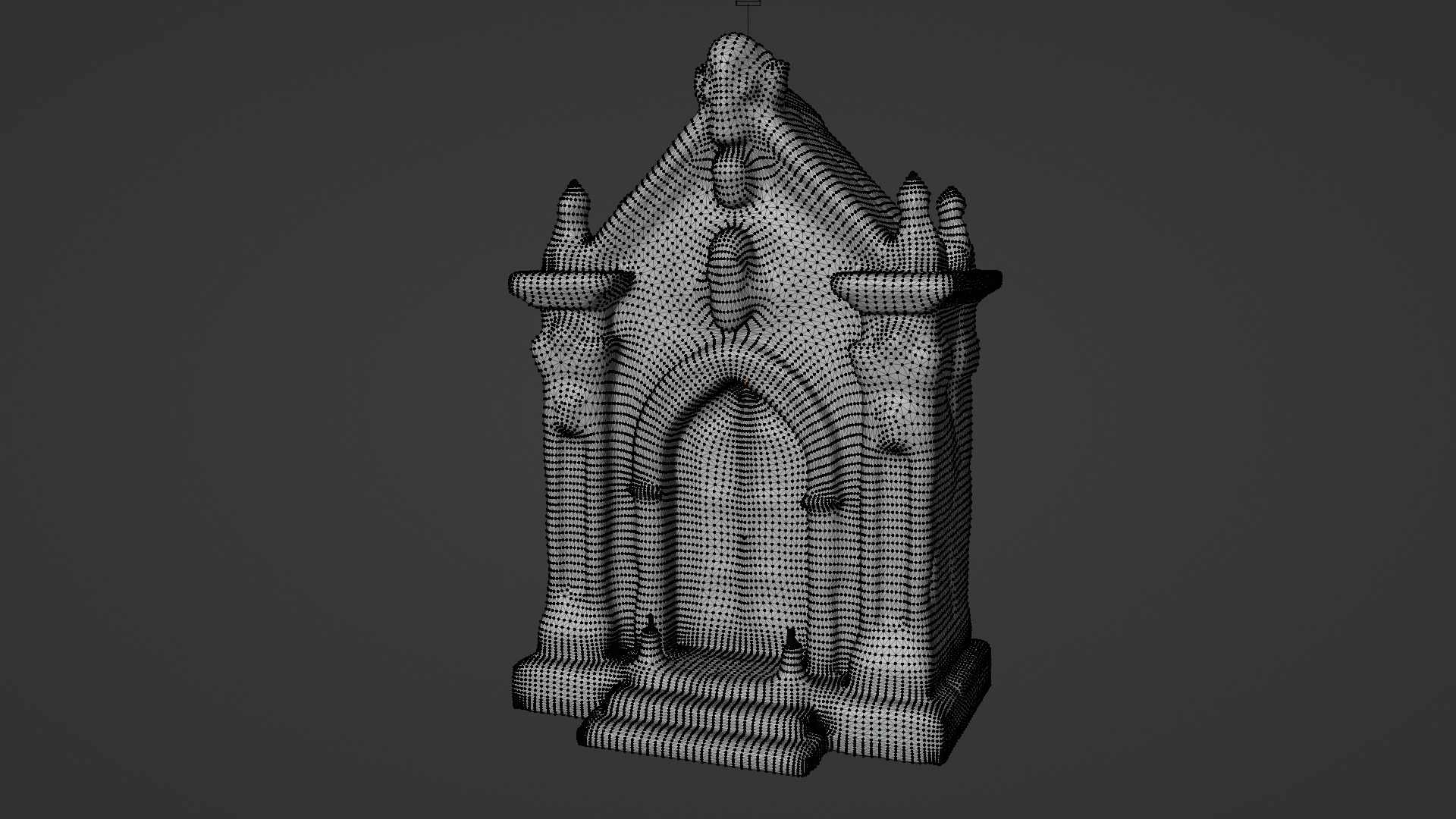skull gate Low-poly 3D model_5