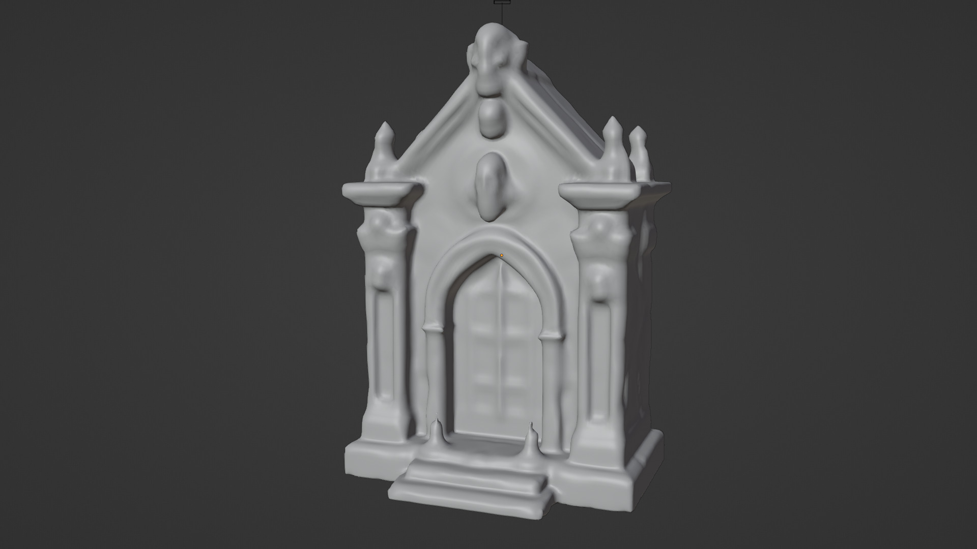skull gate Low-poly 3D model_4