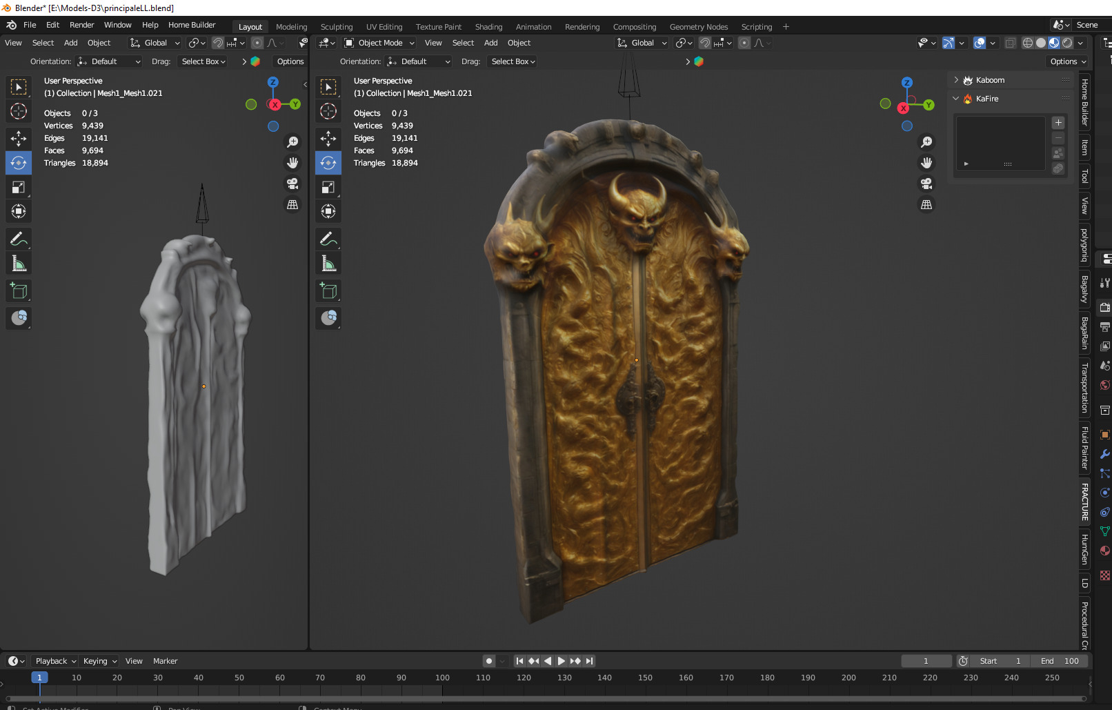 devil door Low-poly 3D model_2