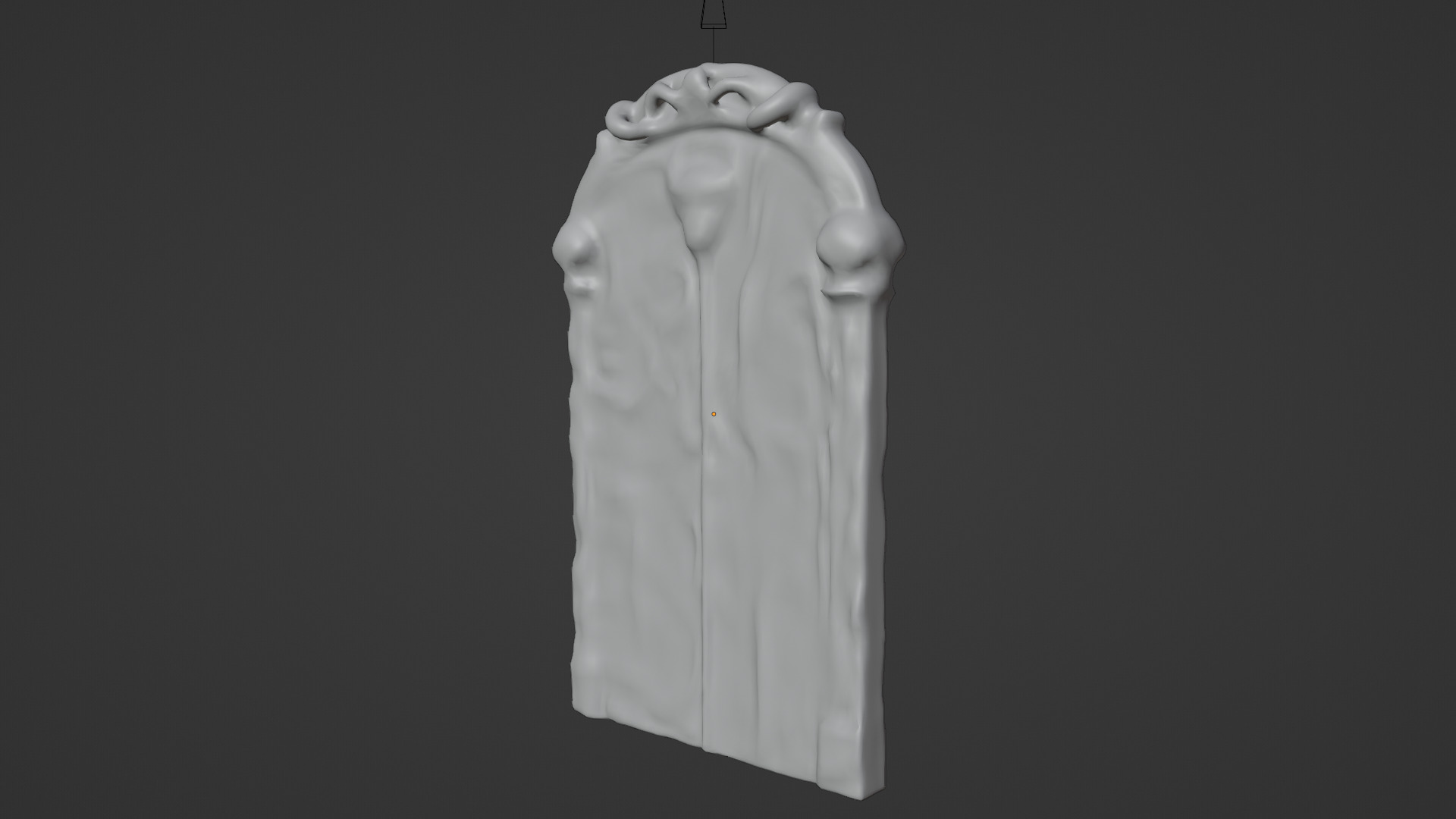 devil door Low-poly 3D model_3
