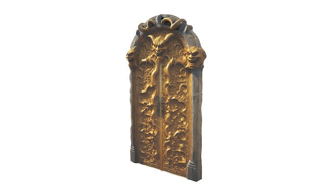 devil door Low-poly 3D model