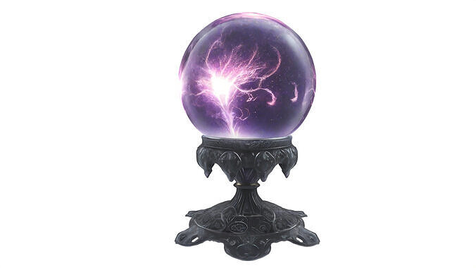crystal magic sphere Low-poly 3D model