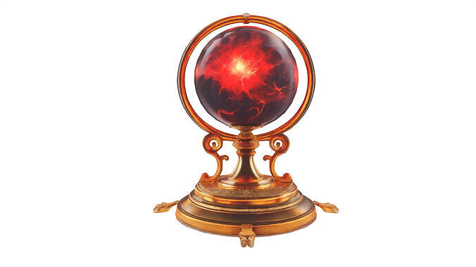 crystal magic sphere Low-poly 3D model