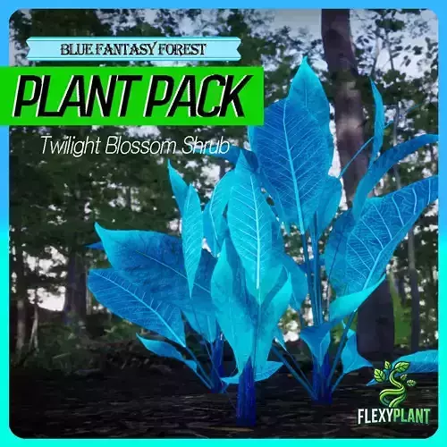 Blue Fantasy Forest - 6 Twilight Blossom Shrub Grass Fern Plant