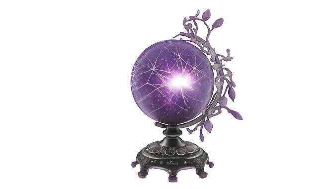 crystal magic sphere Low-poly 3D model
